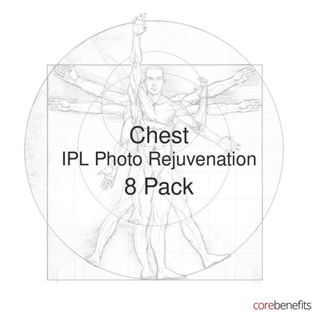 8 pack of Chest IPL Photo Rejuvenation treatments at Core Benefits Toowoomba