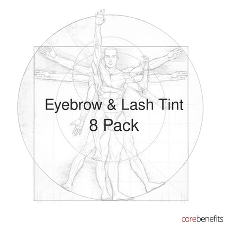 8 pack of Eyebrow & Lash Tint treatments at Core Benefits Toowoomba