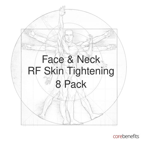 8 pack of Face & Neck RF Skin Tightening treatments at Core Benefits Toowoomba