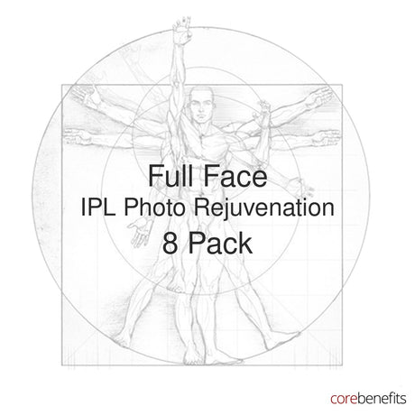 8 pack of Full Face IPL Photo Rejuvenation treatments at Core Benefits Toowoomba