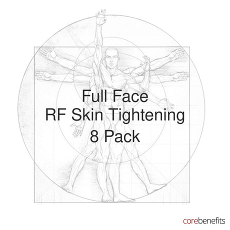 8 pack of Full Face RF Skin Tightening treatments at Core Benefits Toowoomba