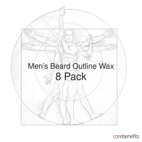 8 pack of Men’s Beard Outline Wax treatments at Core Benefits Toowoomba