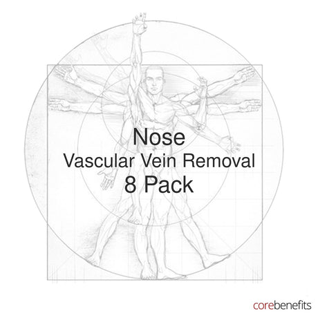8 pack of Nose Vascular Vein Removal treatments at Core Benefits Toowoomba