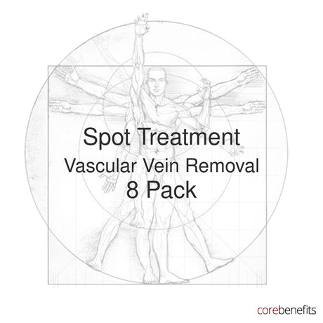 8 pack of Spot Treatment Vascular Vein Removal treatments at Core Benefits Toowoomba