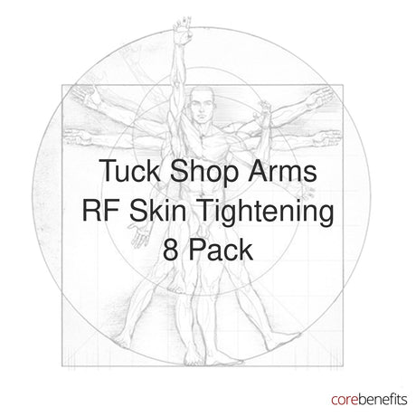 8 pack of Tuck Shop Arms RF Skin Tightening treatments at Core Benefits Toowoomba