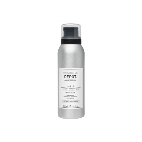 DEPOT No. 210 Temporary Colour Mousse Anthracite 100ml product bottle and carton