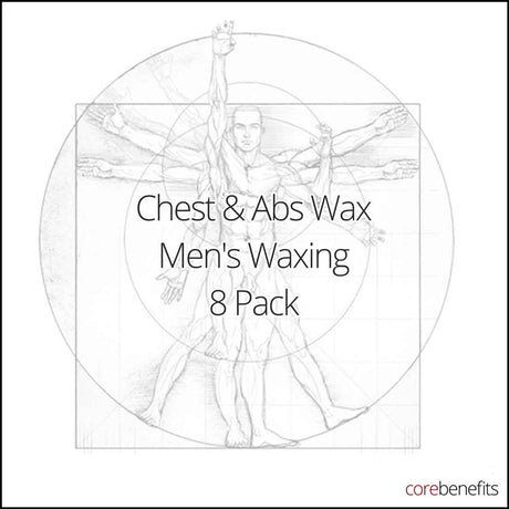 Men's chest and abs waxing treatment at Core Benefits Toowoomba.