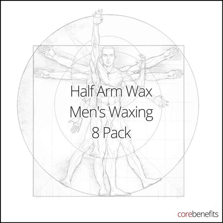 Men's half arm waxing treatment at Core Benefits Toowoomba.