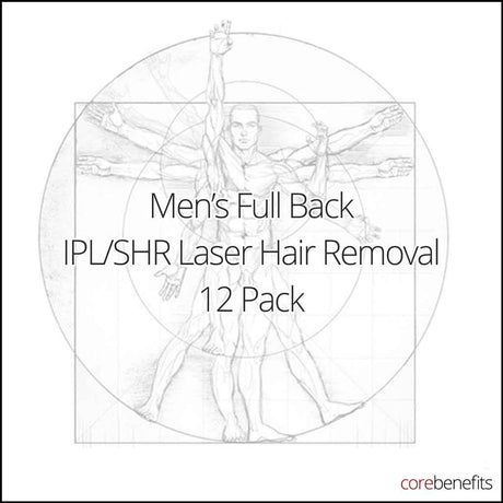 Men's full back waxing treatment at Core Benefits Toowoomba.