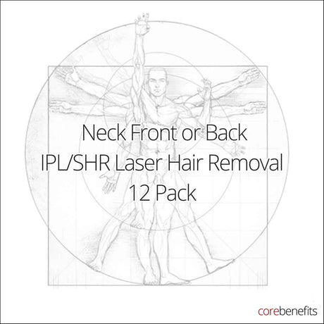Men's neck IPL SHR hair reduction treatment at Core Benefits Toowoomba.