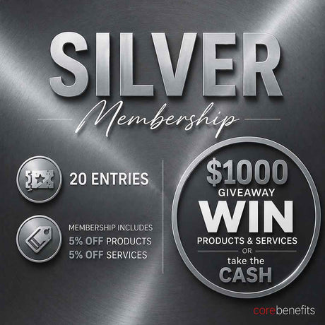 Silver Membership at Core Benefits Toowoomba with 20 giveaway entries and 5% off products and services