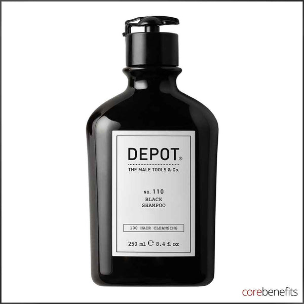 DEPOT® No. 110 Black Shampoo 250ml | Men’s Ash Tone Shampoo - Core Benefits Toowoomba - Shampoo