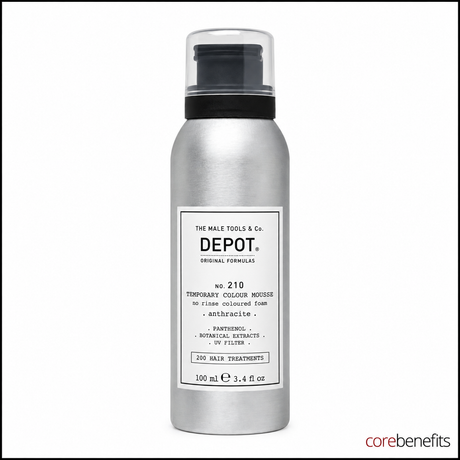 DEPOT No. 210 Temporary Colour Mousse Anthracite 100ml on the Core Benefits product template