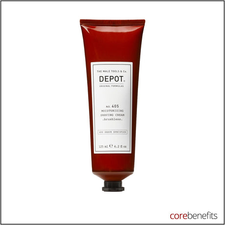 DEPOT No. 405 Moisturising Shaving Cream 125ml retail packaging on white background