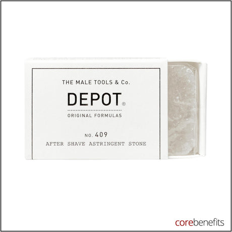 DEPOT No. 409 After Shave Astringent Stone 90g retail packaging on white background