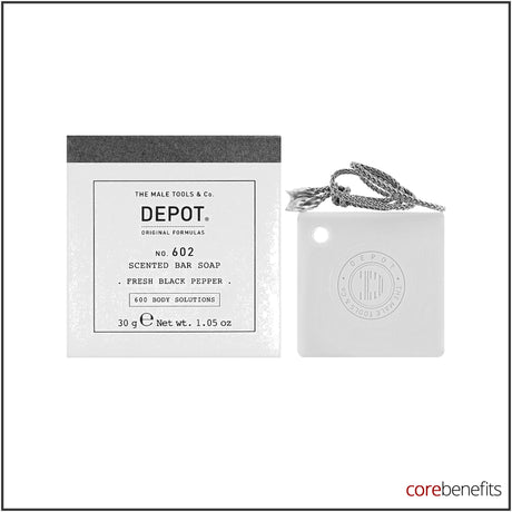 DEPOT No. 602 Scented Bar Soap Fresh Black Pepper 30g at Core Benefits Toowoomba