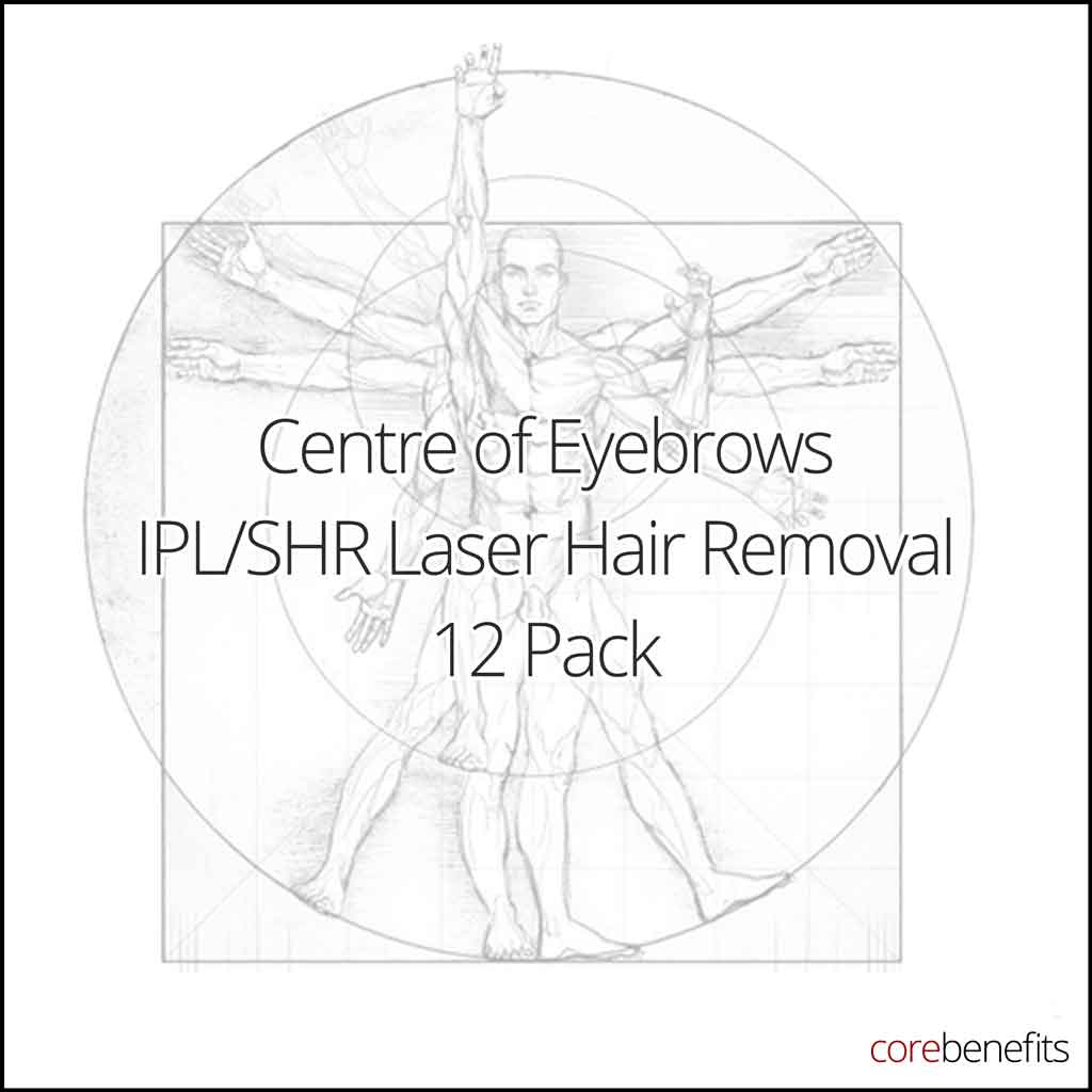 12 Pack | Centre of Eyebrows IPL/SHR - Men's | Saving $144.00 - Core Benefits Toowoomba