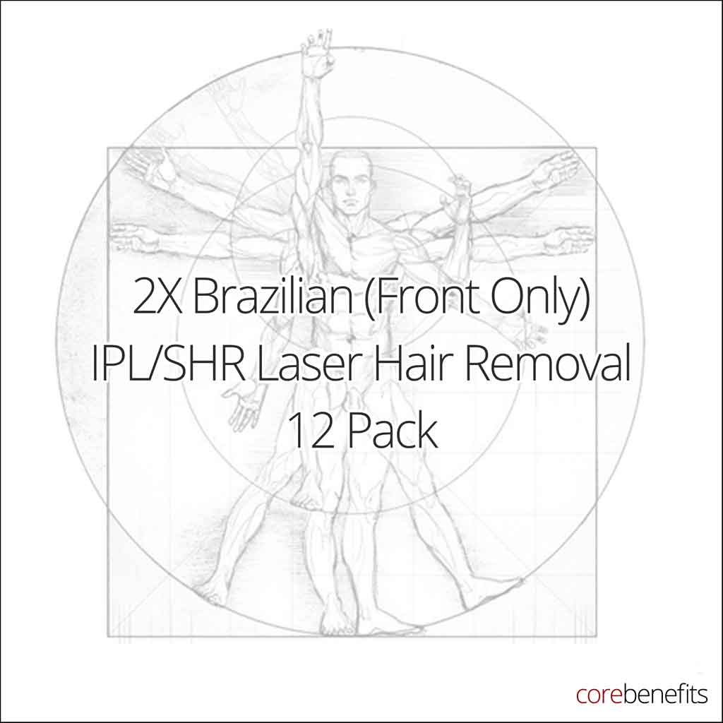 12 Pack | Men’s 2X Brazilian (Front Only) IPL/SHR | Saving $513.00 - Core Benefits Toowoomba