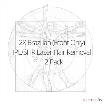 12 Pack | Men’s Laser 2X Brazilian (Front Only) IPL/SHR | at Core Benefits Toowoomba 