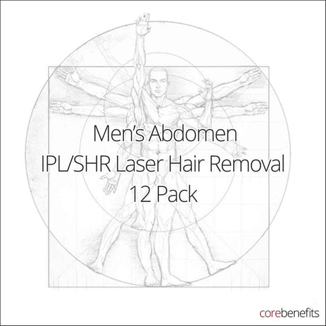 12 Pack | Men’s Abdomen IPL/SHR | Saving $363.00 - Core Benefits Toowoomba - 