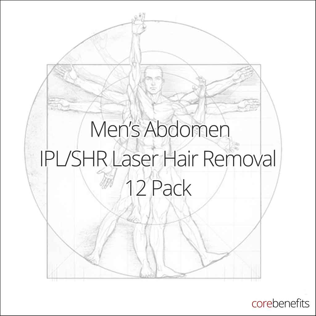 12 Pack | Men’s Abdomen IPL/SHR | Saving $363.00 - Core Benefits Toowoomba