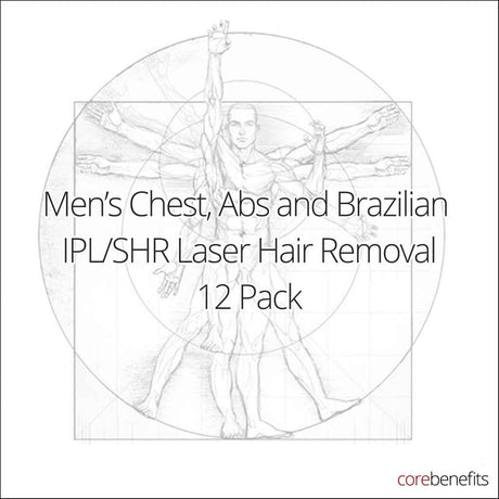 12 Pack | Men’s Chest, Abs and Brazilian IPL/SHR | Saving $852.00 - Core Benefits Toowoomba - 