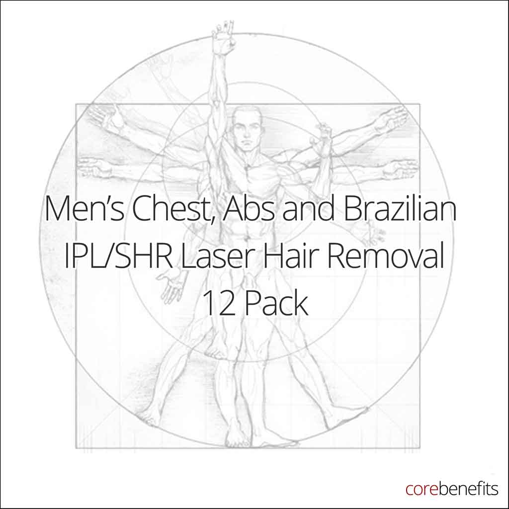 12 Pack | Men’s Chest, Abs and Brazilian IPL/SHR | Saving $852.00 - Core Benefits Toowoomba