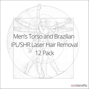 12 Pack | Men’s Torso and Brazilian IPL/SHR | Saving $1164.00 - Core Benefits Toowoomba - 