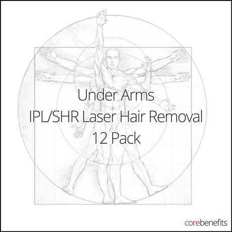 12 Pack | Under Arms - IPL/SHR - Men's | Save $126.00 - Core Benefits Toowoomba - 