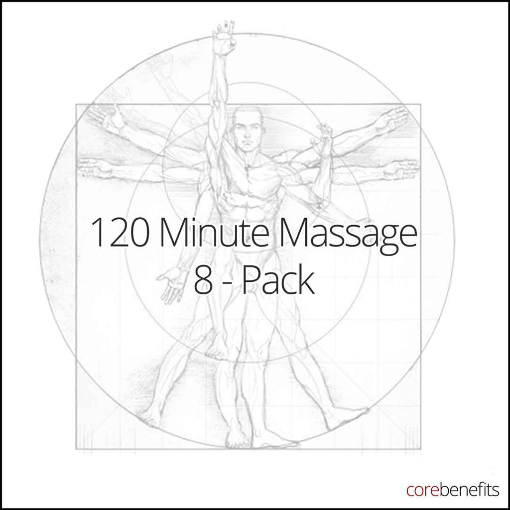 120 Minute Massage Value 8 Pack - Core Benefits Toowoomba8 Pack
