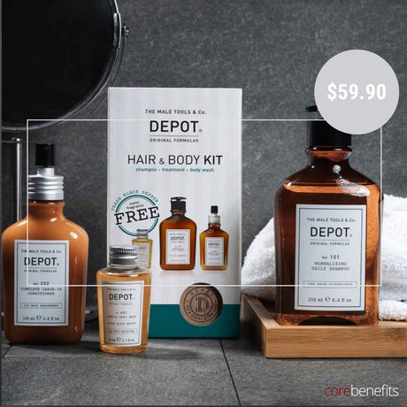 Men's Grooming Essentials | Hair & Body Kit | Core Benefits Toowoomba