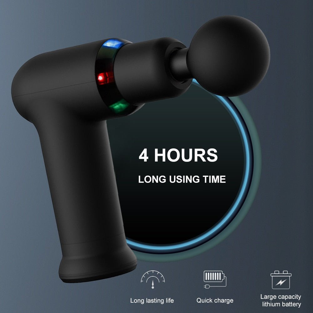 Hot Compress Fascia Gun Relaxation Percussion Gym Lcd Display Massage Gun Electric Massager Muscle Stimulator Gun Pain Fitness - Core Benefits ToowoombaMassage Gun
