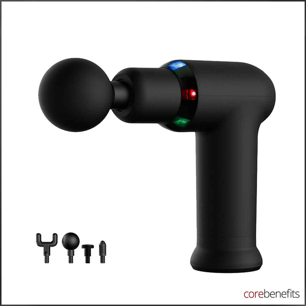 Hot Compress Fascia Gun Relaxation Percussion Gym Lcd Display Massage Gun Electric Massager Muscle Stimulator Gun Pain Fitness - Core Benefits ToowoombaMassage Gun