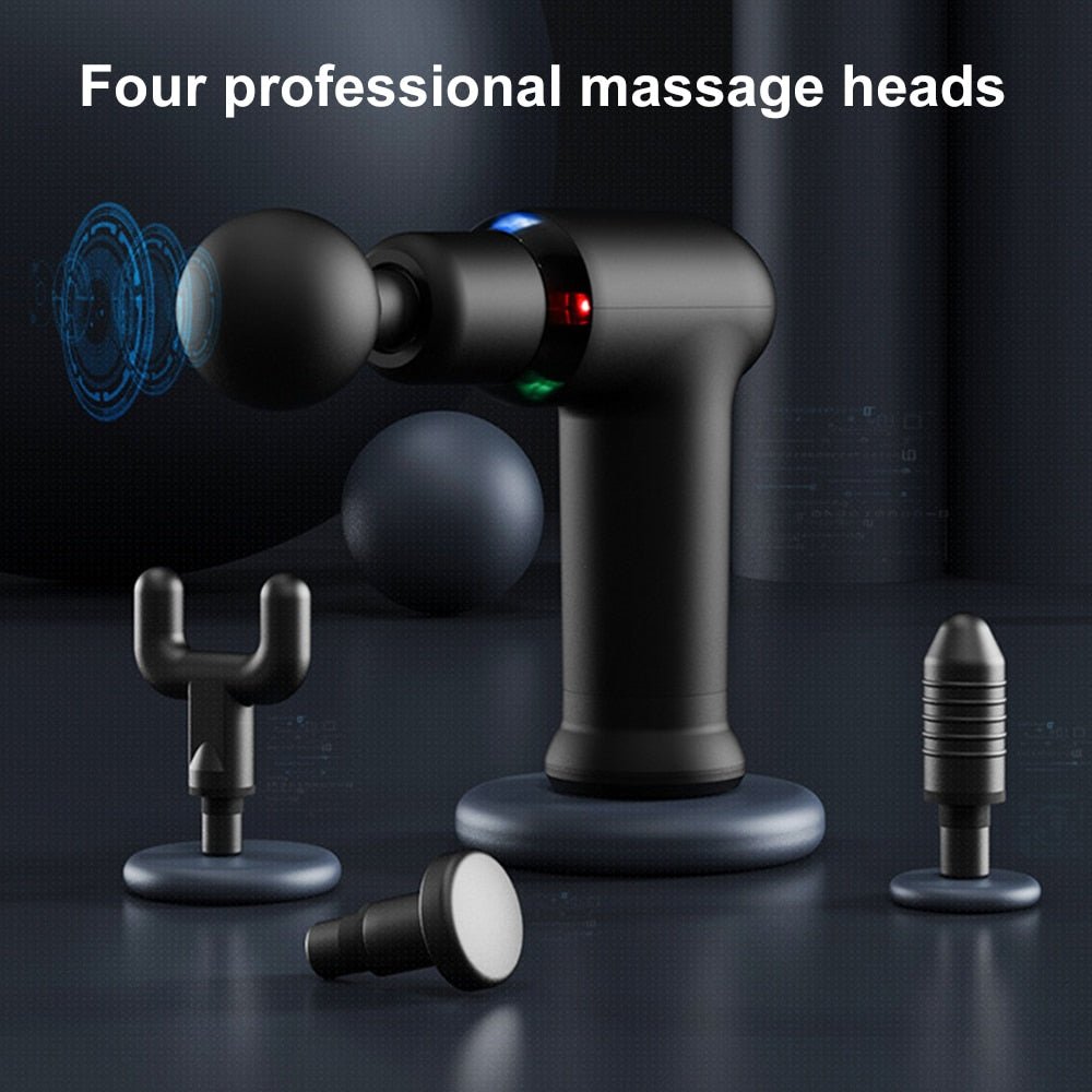 Hot Compress Fascia Gun Relaxation Percussion Gym Lcd Display Massage Gun Electric Massager Muscle Stimulator Gun Pain Fitness - Core Benefits ToowoombaMassage Gun