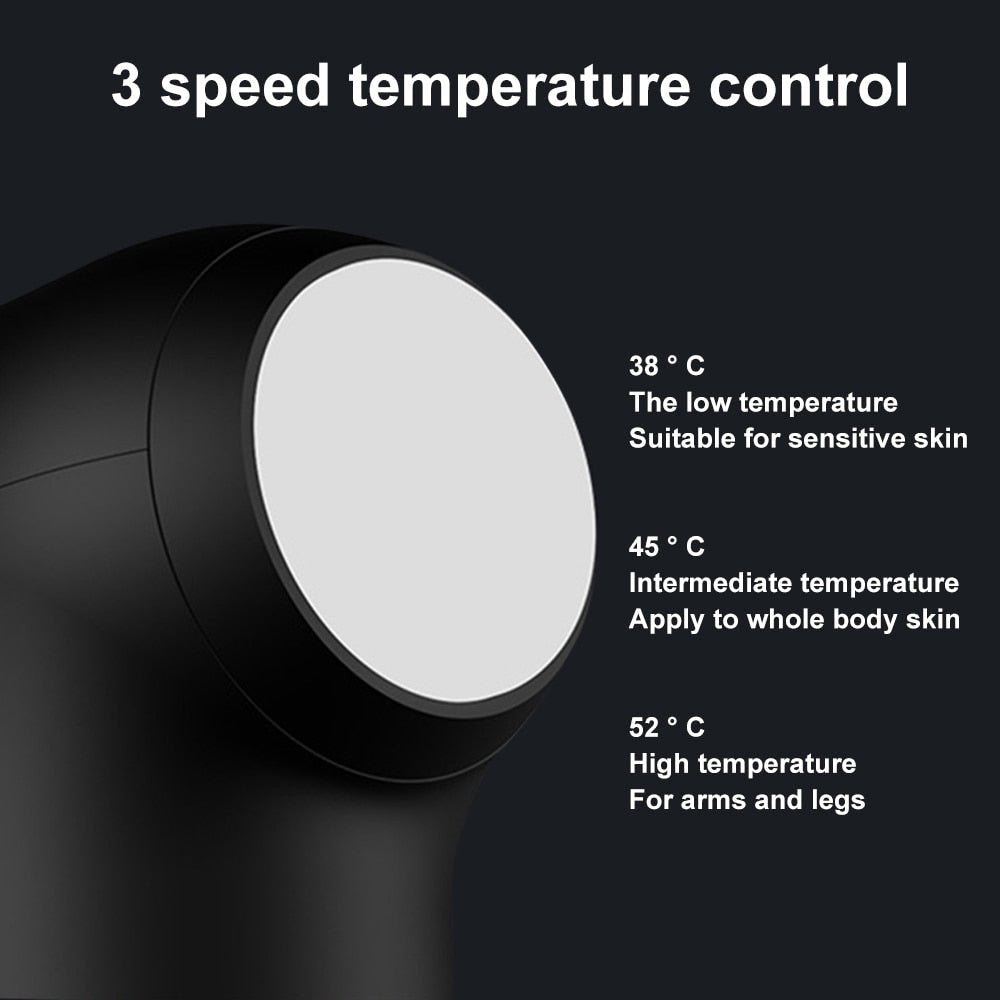 Hot Compress Fascia Gun Relaxation Percussion Gym Lcd Display Massage Gun Electric Massager Muscle Stimulator Gun Pain Fitness - Core Benefits ToowoombaMassage Gun